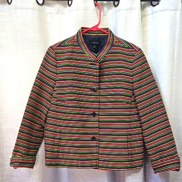Talbots Multicolor Striped Women's Jacket - Picture 1 of 8